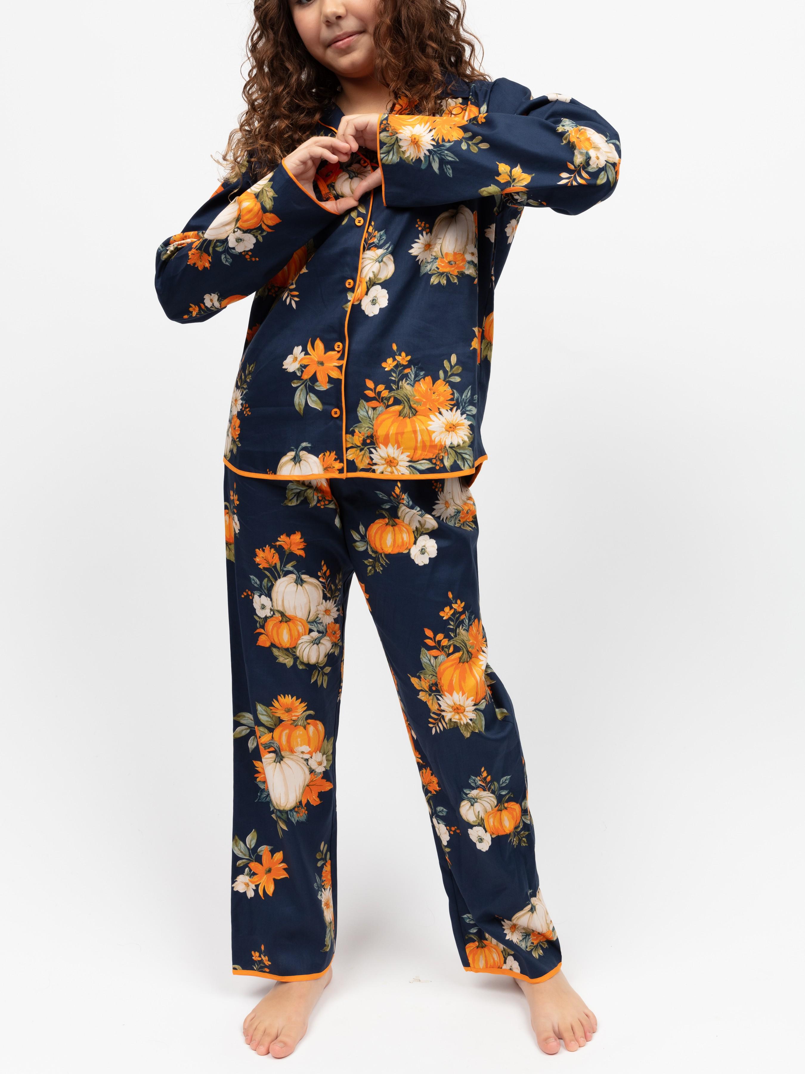 Пижама для девочки CYBERJAMMIES 7213PUM 8-9 лет/134 см Синий с тыквенным принтом (5051877619180)