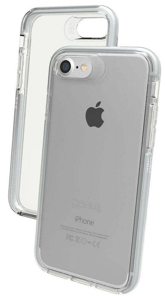 Противоударный прозрачный чехол Gear4 Piccadilly D3O с антимикробным покрытием для Iphone 7/8/SE 2 3 2020/2022 (4.7") Silver