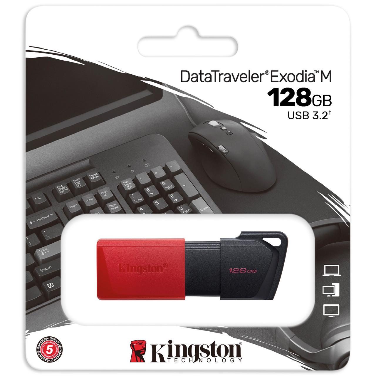 Флешка USB Kingston 3.2 Data Traveler Exodia M 128 Гб Красный - фото 6 Флешка USB Kingston 3.2 Data Traveler Exodia M 128 Гб Красный - фото 6