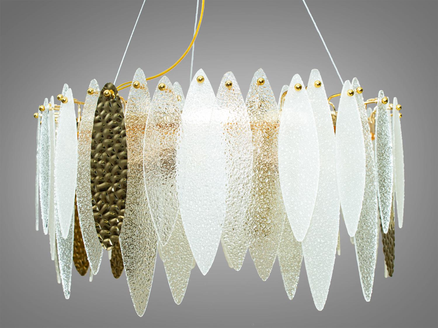 Люстра-подвес со стеклянными лепестками (18038) - фото 2 Люстра-подвес со стеклянными лепестками (18038) - фото 2