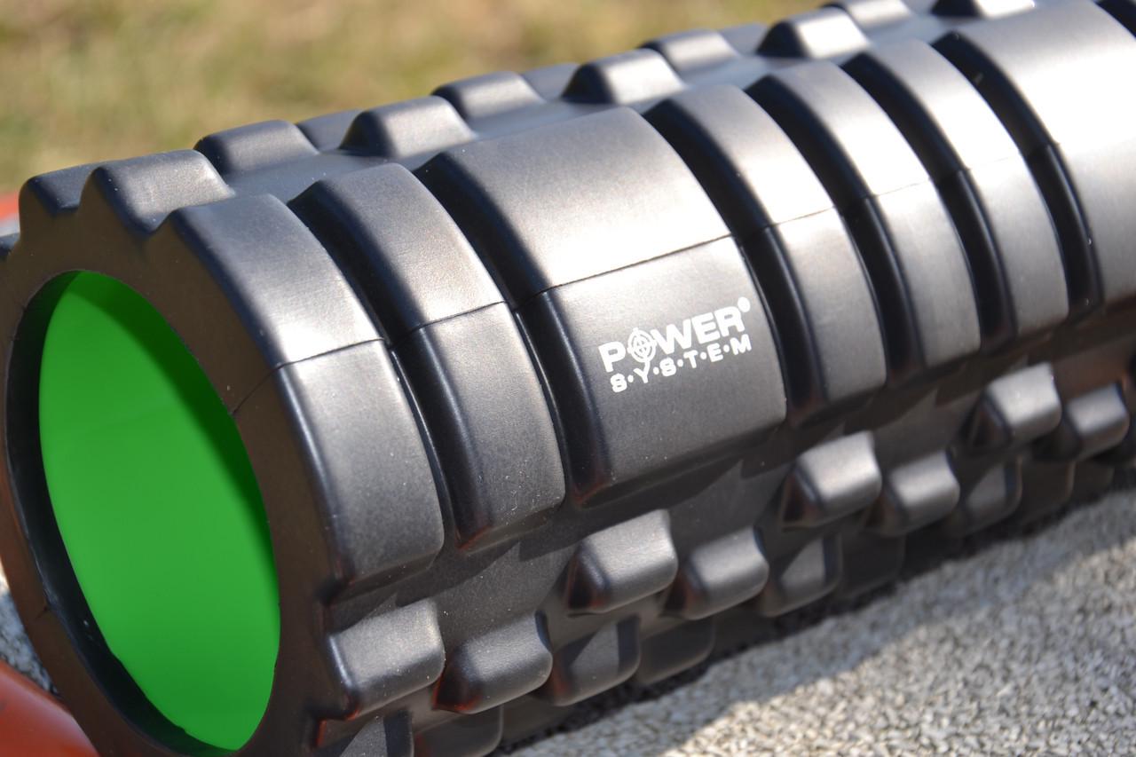 Ролик массажный Power System PS-4050 Fitness Foam Roller 33x15 см Black/Green (A-012068) - фото 4