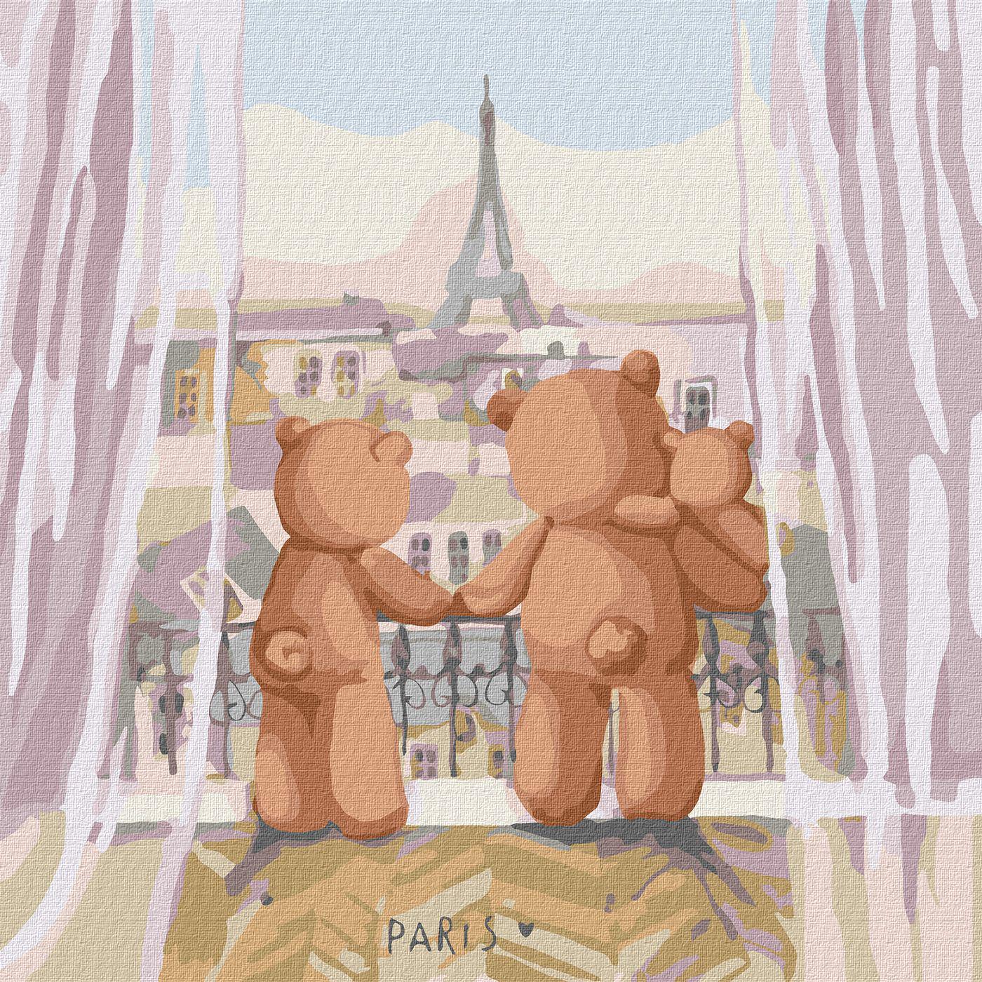 Картина по номерам Идейка Семейное путешествие 30x30 см (Id-KHO6040)