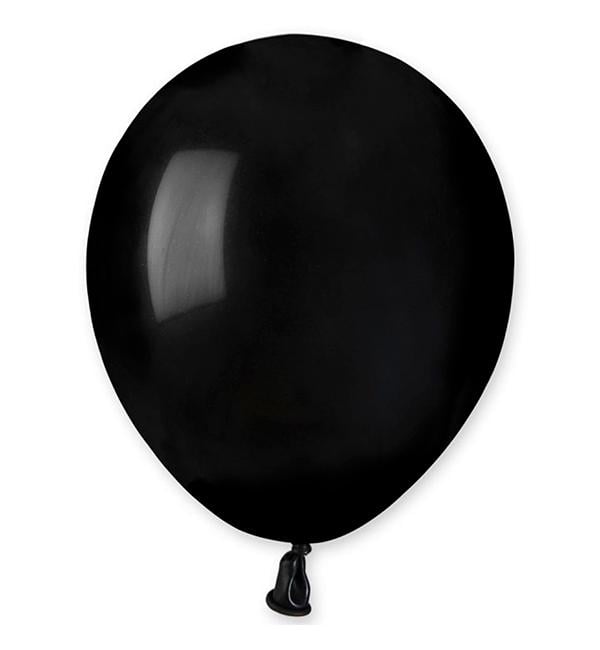 Воздушные шары 13 см 10 шт. Черный пастель (514091)