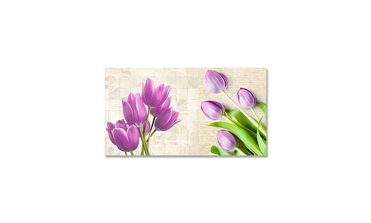 Наклейка виниловая на стол Zatarga Тюльпаны на плитке 650х1200 мм (1283915285)