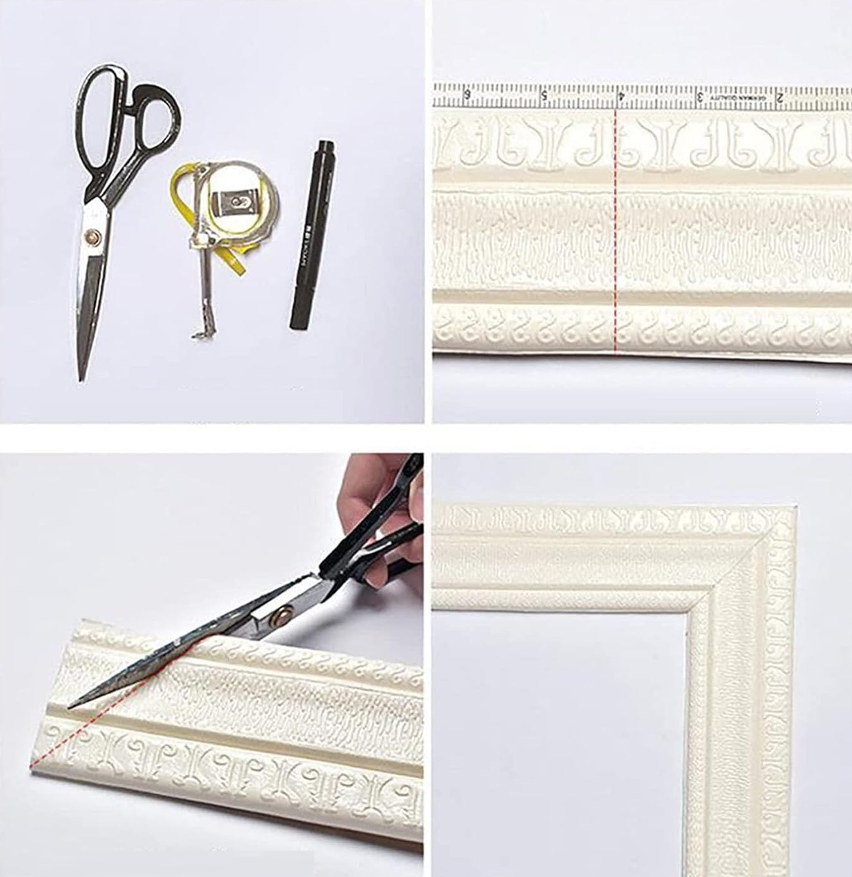 Плінтус гнучкий самоклеючий універсальний 230x5 см Жовто-білий (27086342) - фото 8 Плінтус гнучкий самоклеючий універсальний 230x5 см Жовто-білий (27086342) - фото 8