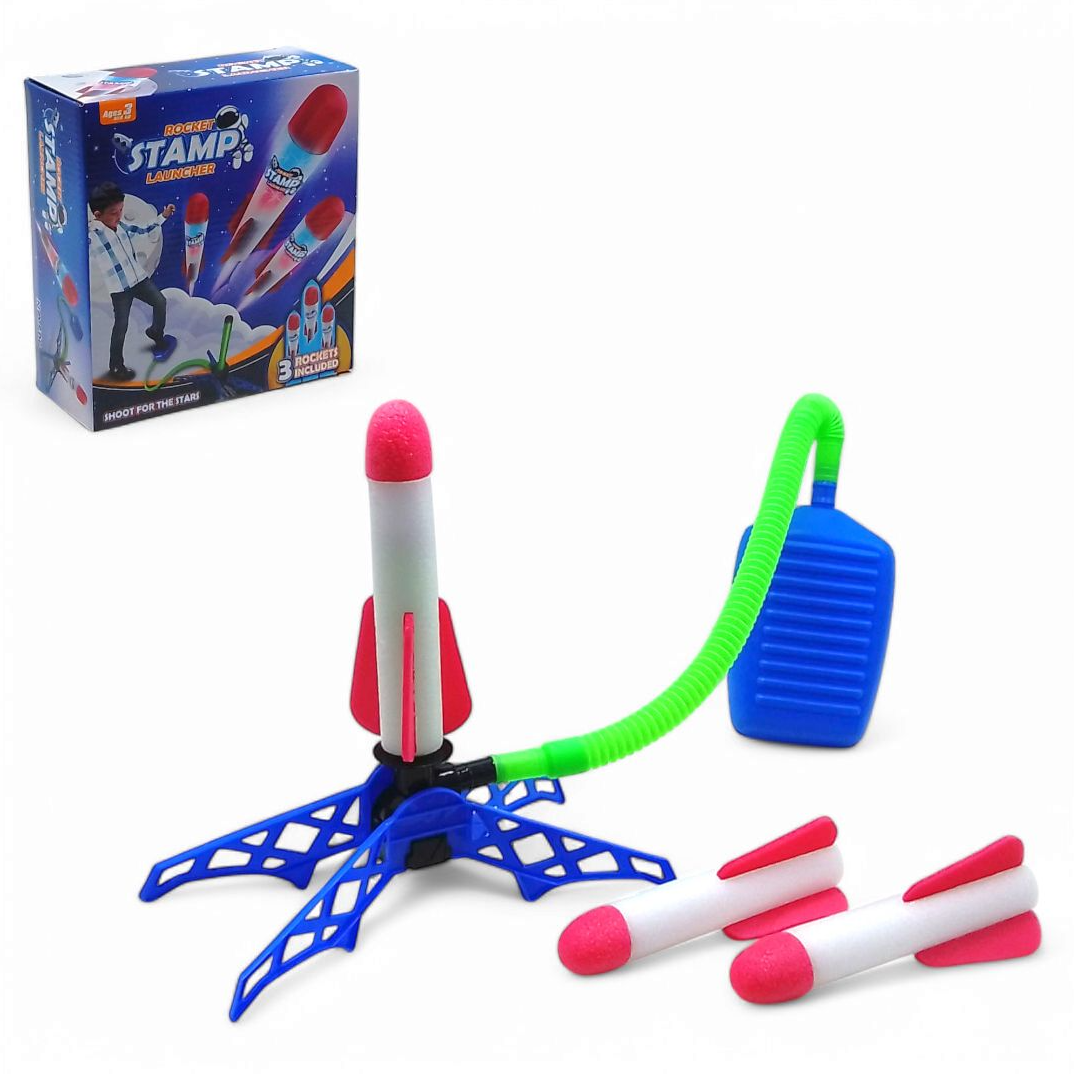 Детский набор для запуска ракет Rocket Stamp launcher 3 заряда ракеты (25686658) - фото 2 Детский набор для запуска ракет Rocket Stamp launcher 3 заряда ракеты (25686658) - фото 2