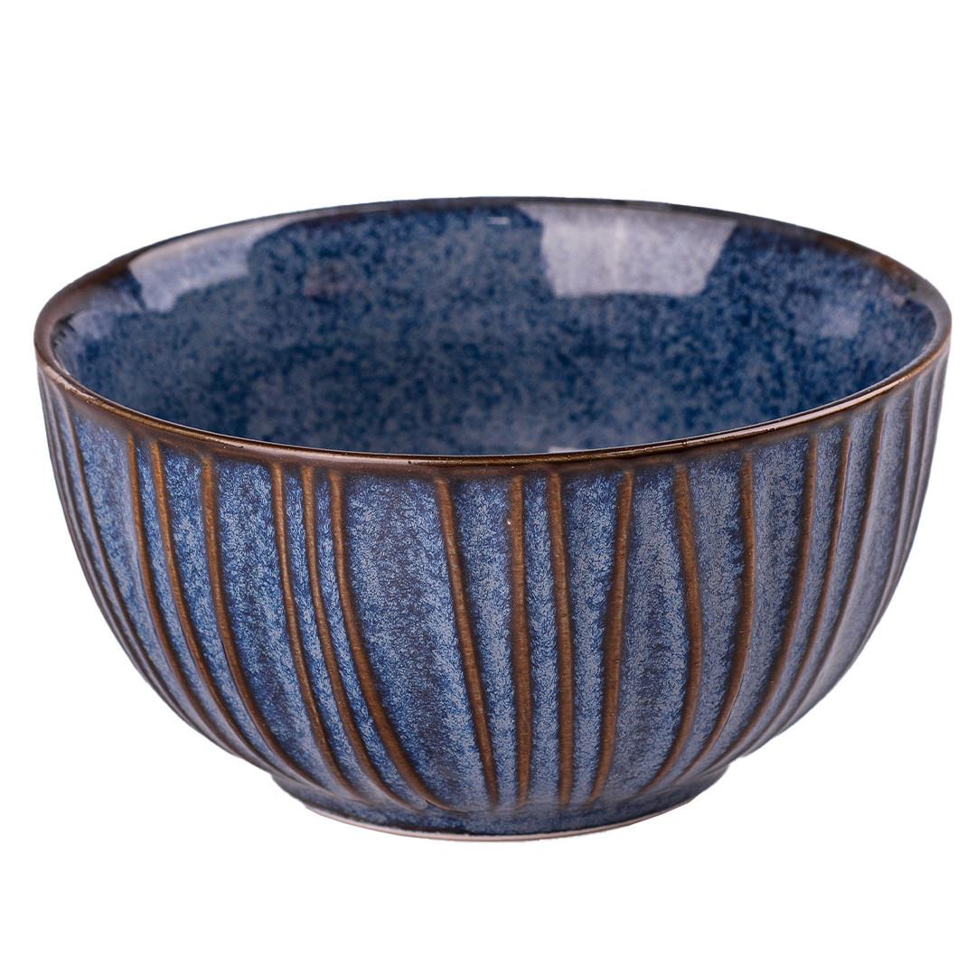 Тарілка глибока кругла з порцеляни 11,5 см Синій (3425) - фото 3