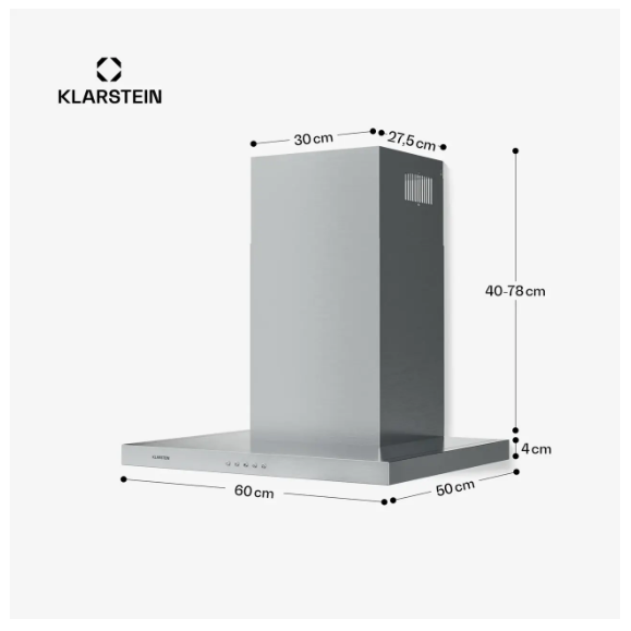 Витяжка для кухні KLARSTEIN Limelight з підсвічуванням 60 см 600 м3/год 75 Вт (10034976) - фото 8