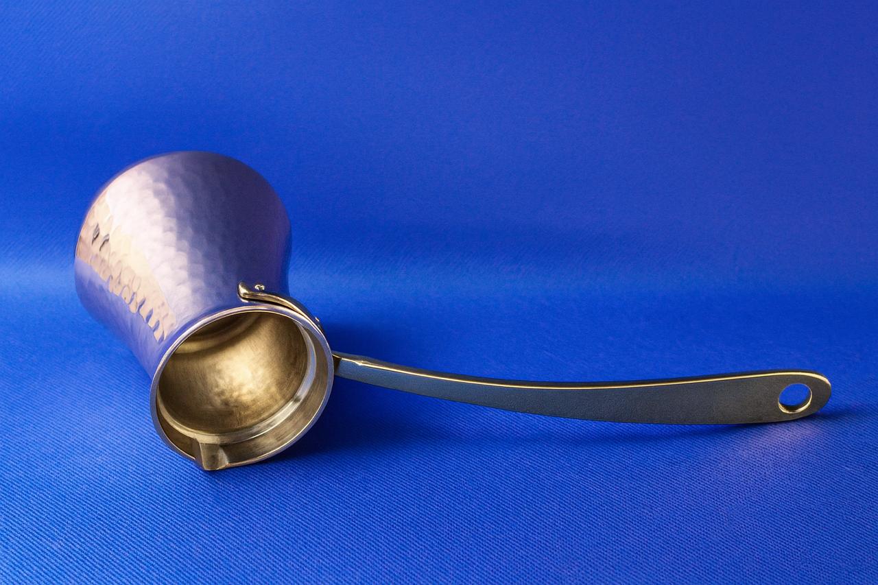 Турка для кави по-турецьки ZH Луската 200 мл мідна цільна (z200сh) - фото 5