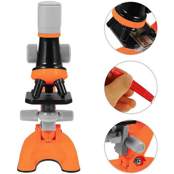 Микроскоп детский с 1200х увеличением 1013A-1 Оранжевый - фото 3 Микроскоп детский с 1200х увеличением 1013A-1 Оранжевый - фото 3