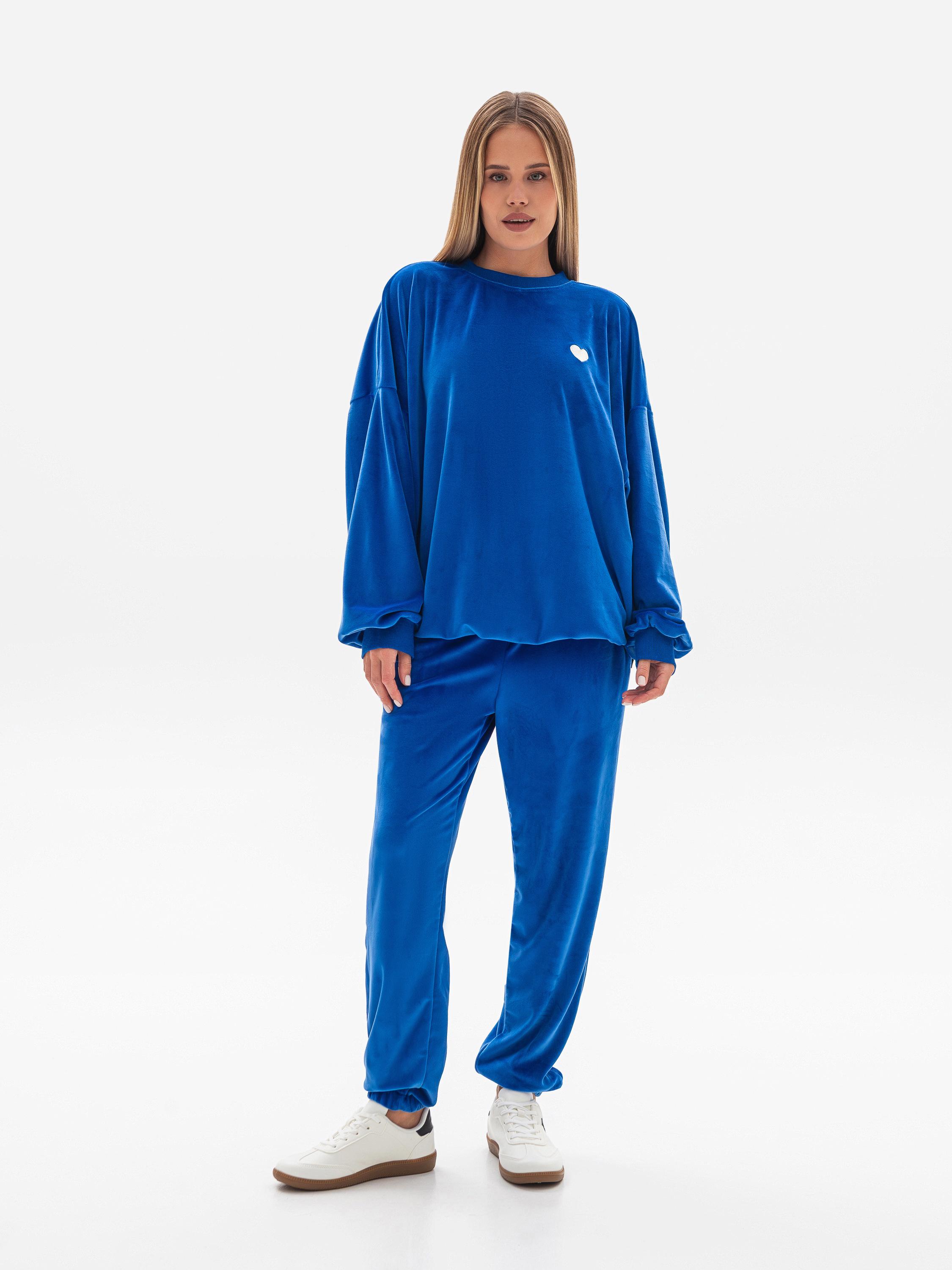 Велюровый женский костюм S/M Синий (1016) - фото 1 Велюровый женский костюм S/M Синий (1016) - фото 1