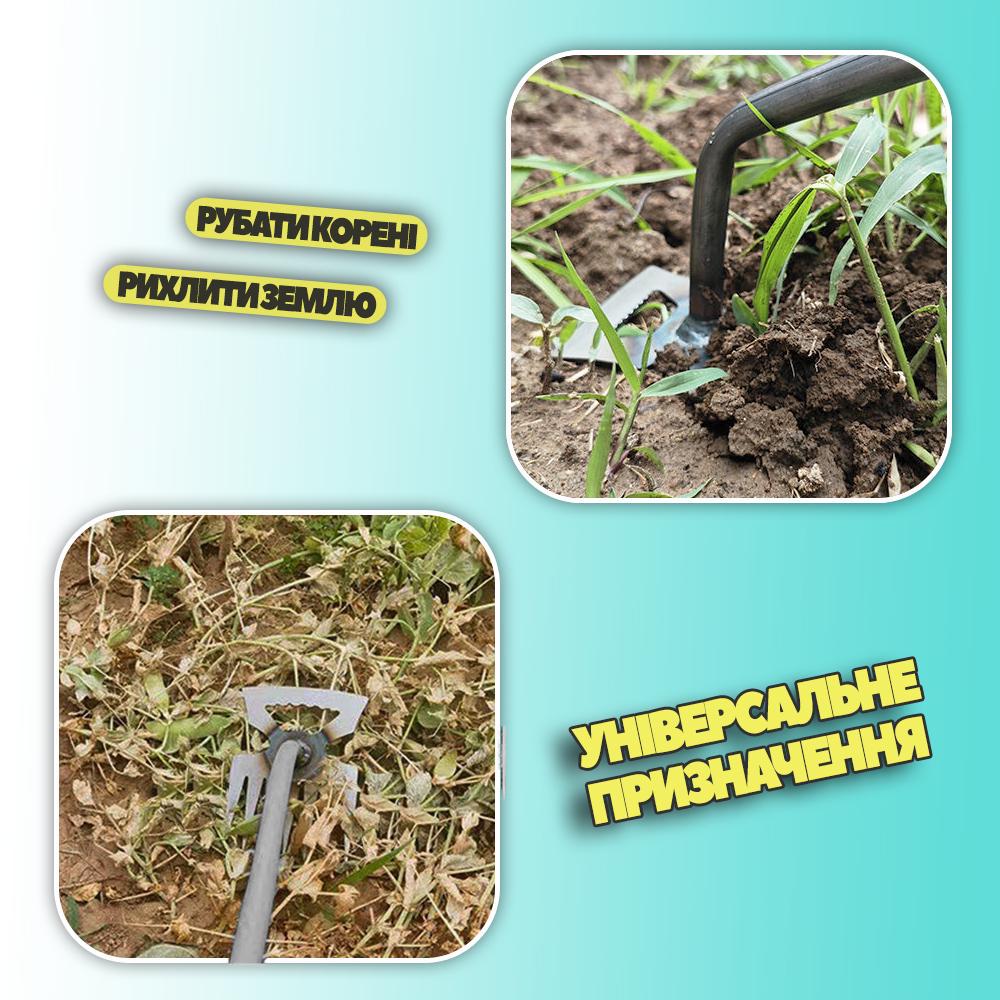 Сапка ручна з культиватором-розпушувачем землі 36 см (25074885) - фото 3