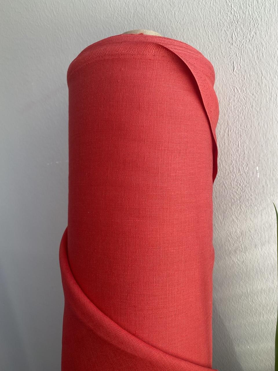 Ткань костюмная LINEN PLUS льняная 140 см 181/1309 Красный - фото 2 Ткань костюмная LINEN PLUS льняная 140 см 181/1309 Красный - фото 2