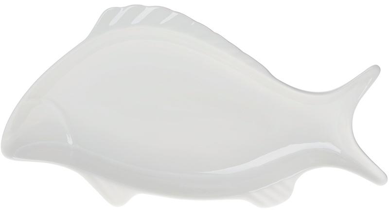 Блюдо фарфоровое White Fish 36 см Белый (BD-988-224)