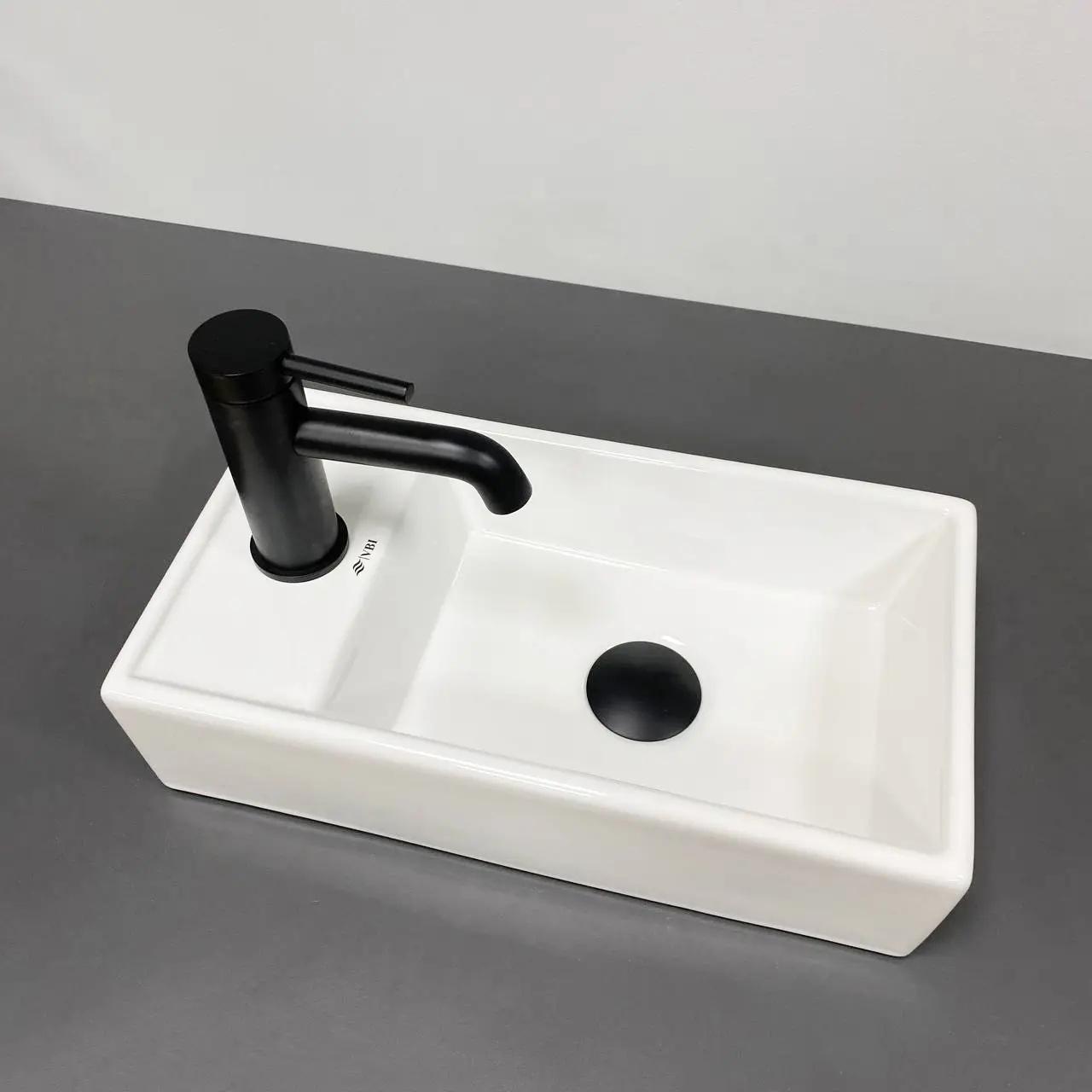 Раковина VBI Lago R прямокутна 225x420 мм Білий (RM-VBI-015610) - фото 2 Раковина VBI Lago R прямокутна 225x420 мм Білий (RM-VBI-015610) - фото 2