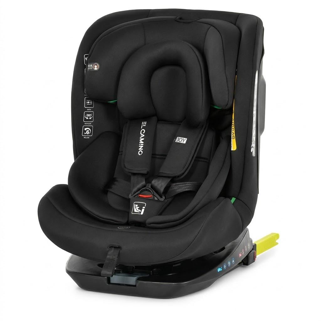 Автокресло El Camino i-JOY ME 1205 i-SIZE R129 360° для детей 40–150 см ISOFIX/Top Tether Черный (32618999)