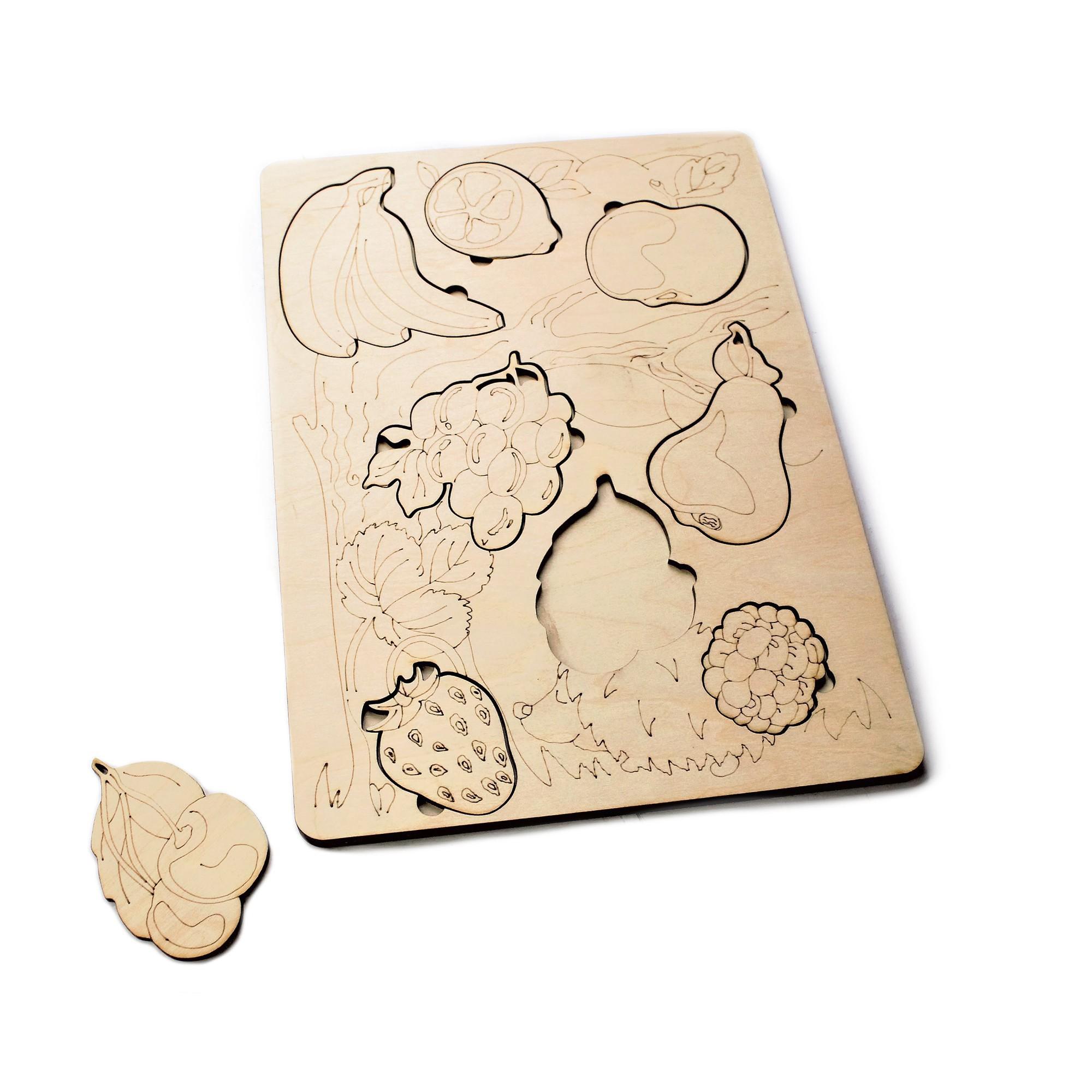 ​Пазлы-раскраска LaserPro Фрукты 8 деталей