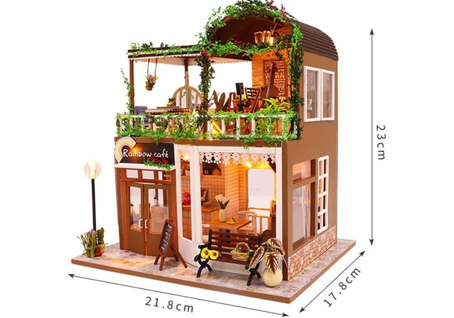 3D Румбокс CuteBee DIY DollHouse Радужное кафе (M92) - фото 7