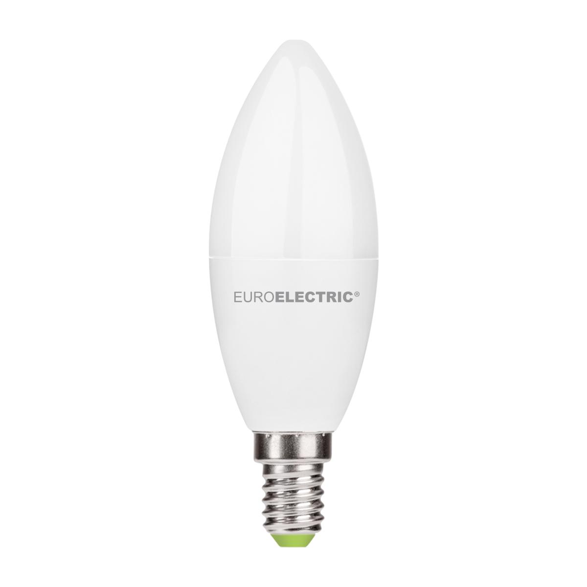 Лампа світлодіодна Euroelectric LED-CL-09144/EE 9W 220V 990lm 4000K E14 37x110 мм свічка (4262380664821)