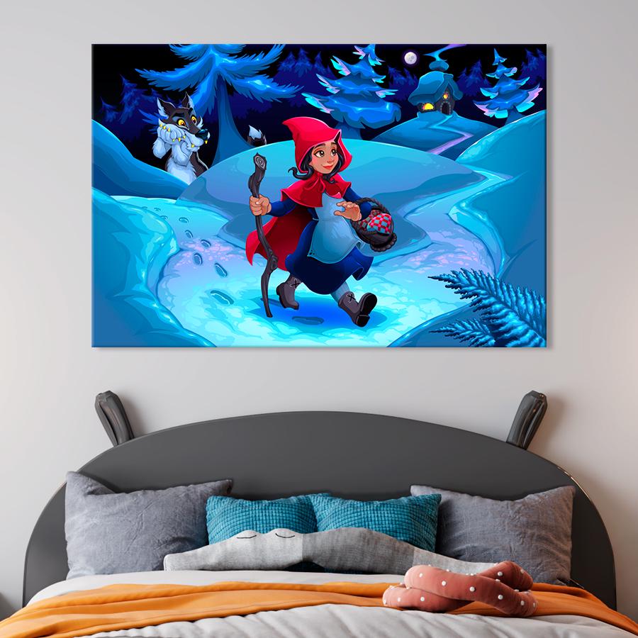 Картина в детскую комнату Красная шапочка 80x54 см (A1438-1)