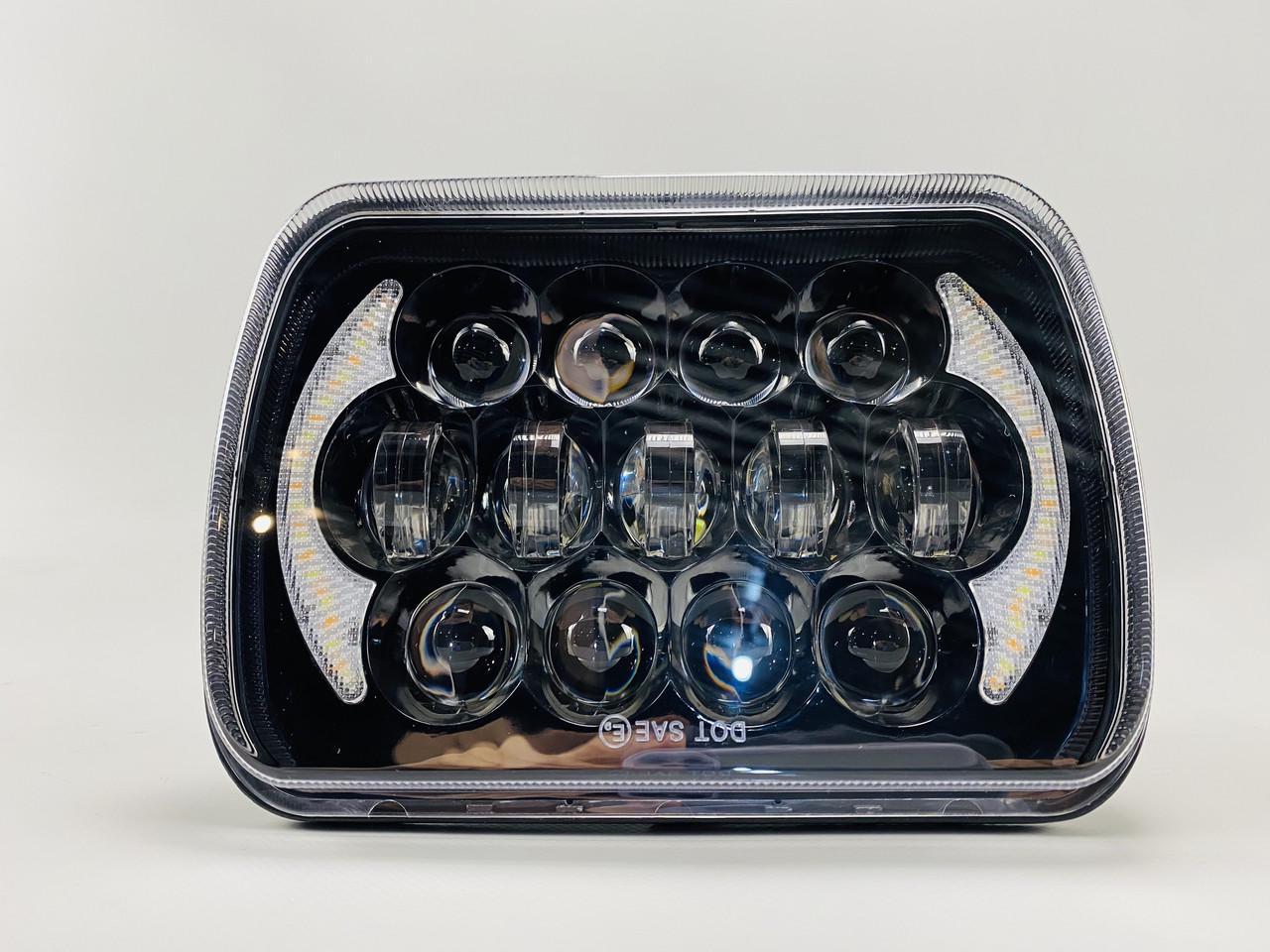 Фара Led прямоугольная 95W элемент оптический ближний/дальний/повороты алюминиевый корпус