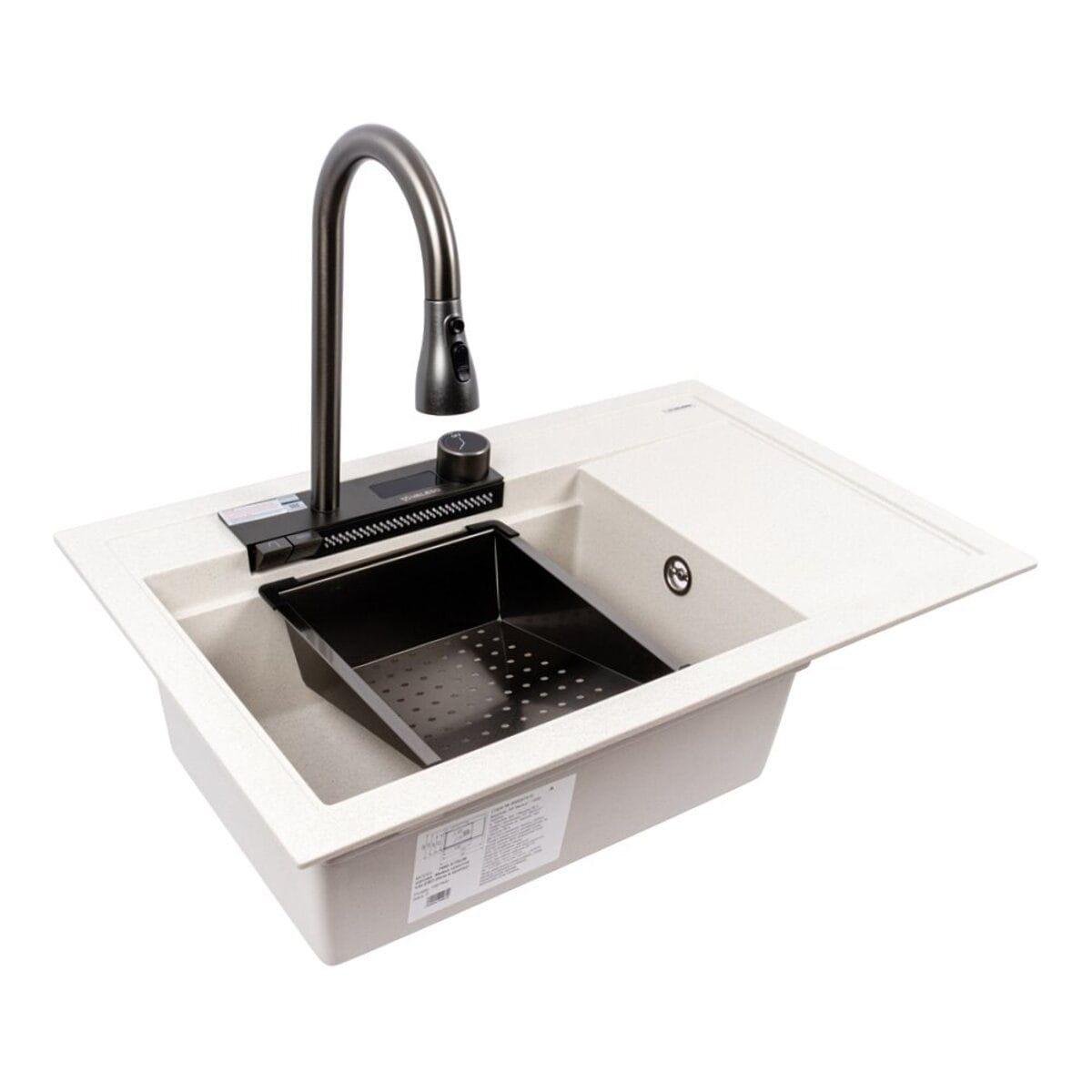 Мойка многофункциональная Valeso Atrum 790х500 врезная гранит Белый матовый (PLTM-SP000049289)