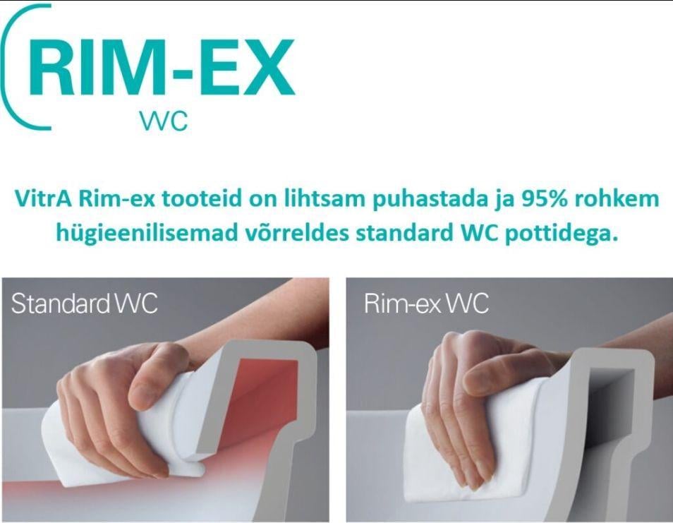 Унитаз підвісний VitrA Sento Rim Ex с сидением Soft Close (88-7748B003-7205) - фото 8 Унитаз підвісний VitrA Sento Rim Ex с сидением Soft Close (88-7748B003-7205) - фото 8