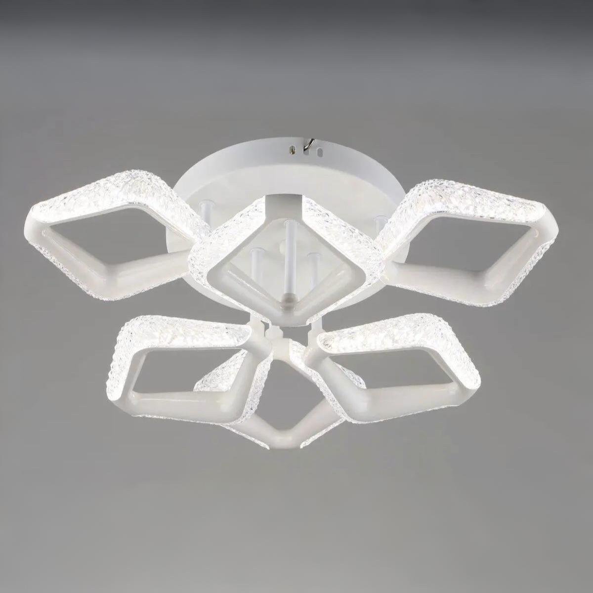 Люстра светодиодная Sirius на шесть плафонов 36W 3000K/6500K Белый (B YH1301/6 WT)