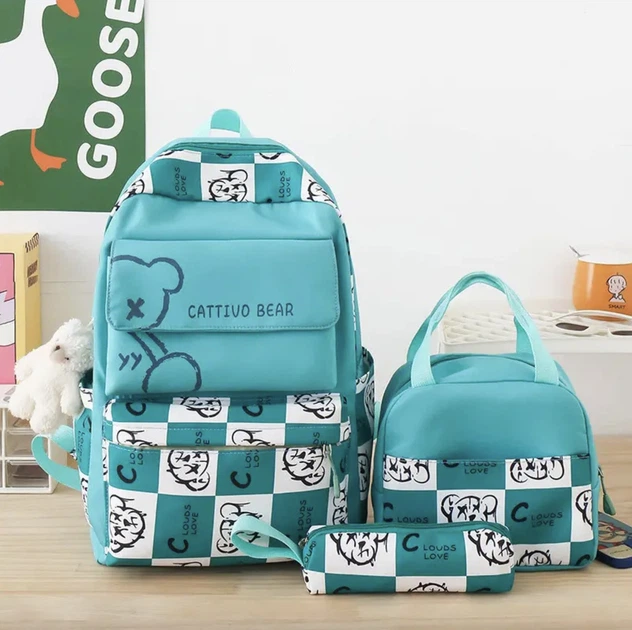 Рюкзак для девочки Bear 3в1 Мятный