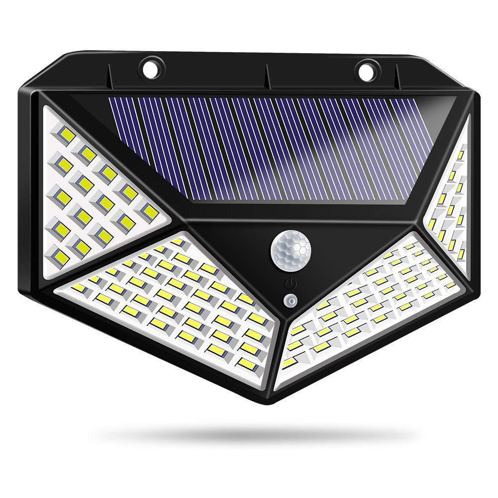 Світильник вуличний Solar Light 100 LED з датчиком руху і батареєю на 3600 mАh Чорний (34049yop/36) - фото 1