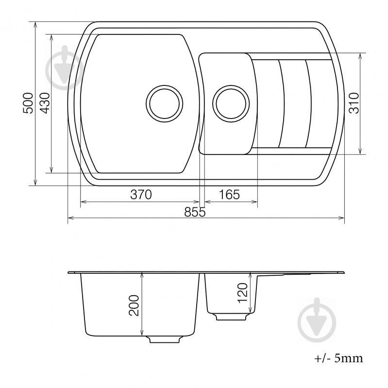 Кухонна Мийка Vankor Norton Nmp 04.86 Terra + Сифон Vankor - фото 8