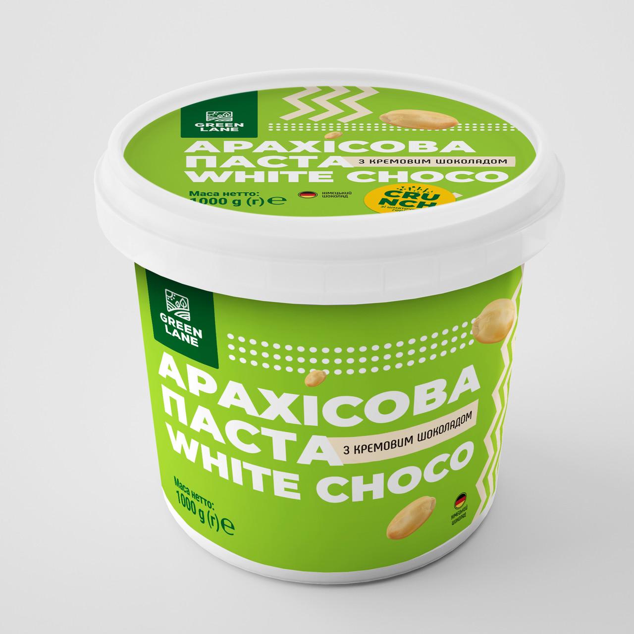 Ореховая паста кранч белым шоколадом натуральная без консервантов 1000 г (653373)