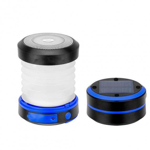 Ліхтар складаний SUNROZ Solar Camping Lantern для подорожей на сонячній батареї Чорно-Синій (SUN4348) Ліхтар складаний SUNROZ Solar Camping Lantern для подорожей на сонячній батареї Чорно-Синій (SUN4348)