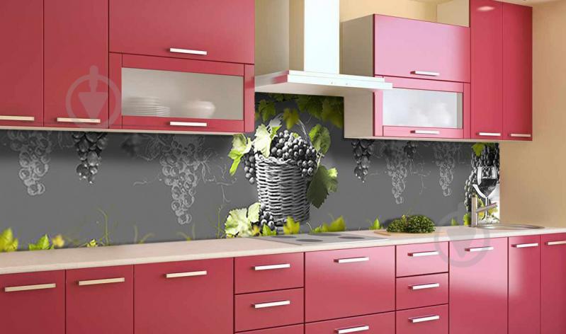 Скинали на кухню Zatarga "Виноград Лоза" 650х2500 мм виниловая 3Д наклейка кухонный фартук самоклеящаяся Z181733/1 Скинали на кухню Zatarga "Виноград Лоза" 650х2500 мм виниловая 3Д наклейка кухонный фартук самоклеящаяся Z181733/1