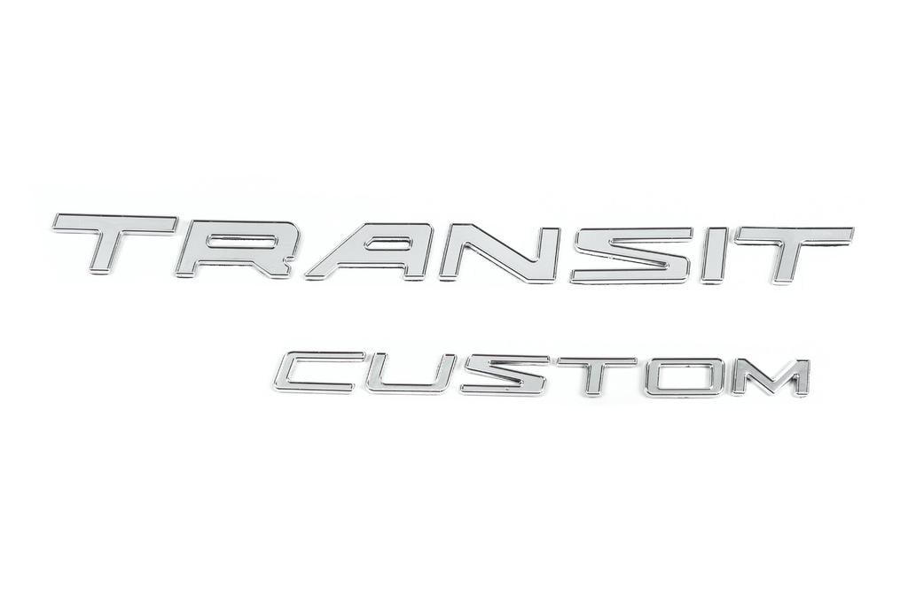 Надпись Transit Custom Davs Auto для Ford Custom 2013-2022 гг. abs-пластик Хром