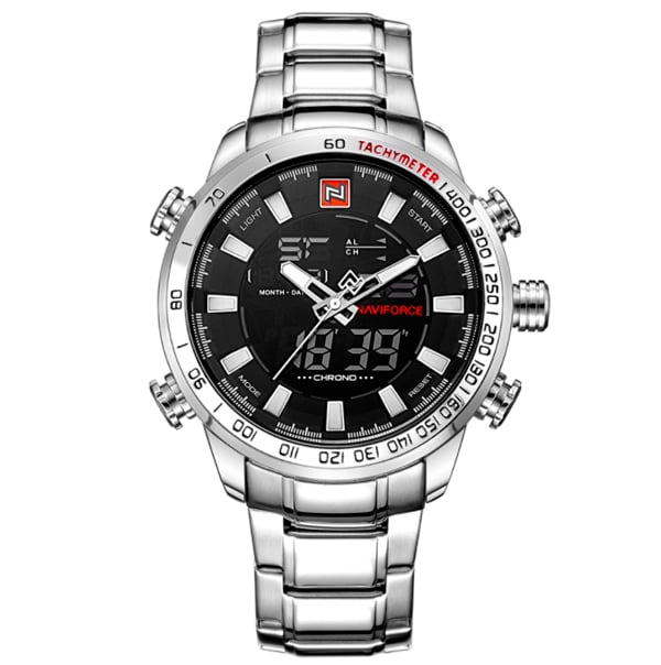 Часы наручные мужские Naviforce Savonna Silver (9093)