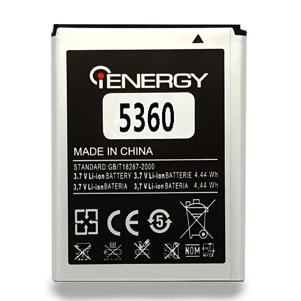 Аккумулятор iENERGY для SAMSUNG S5380/S5360 (EB-BG130ABE; EB454357VU)