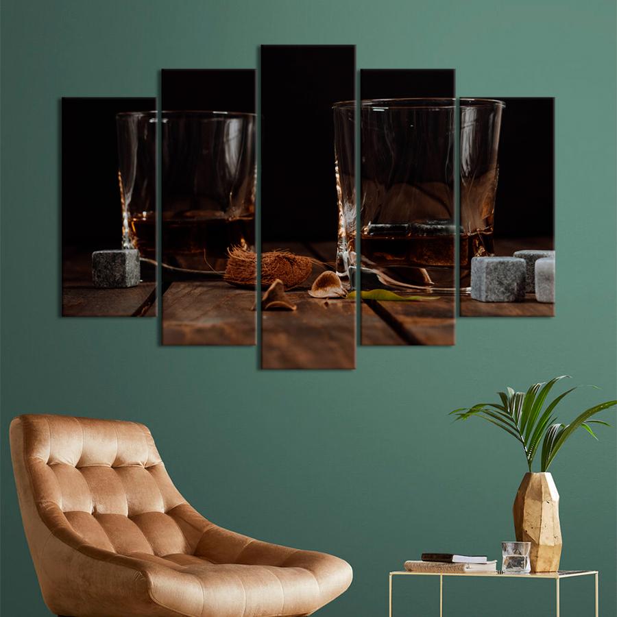 Настенний декор Виски и камни на столе 187x119 см (A249-5)