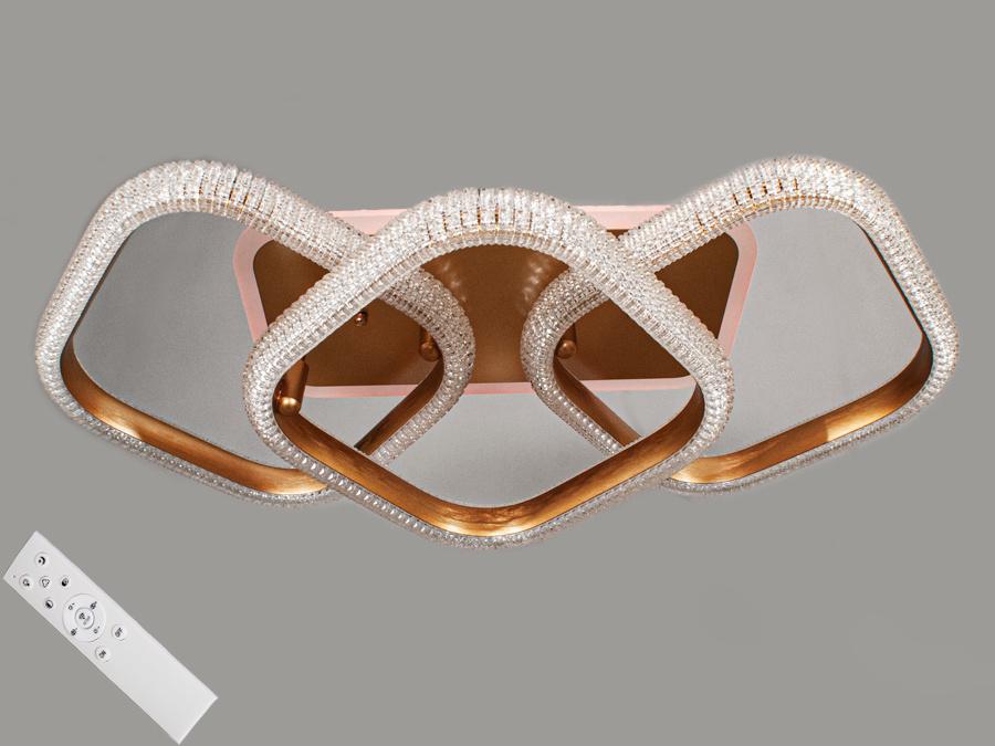 Люстра потолочная Octav с диммером и LED подсветкой 85 Вт (MX66002/3L G LED)