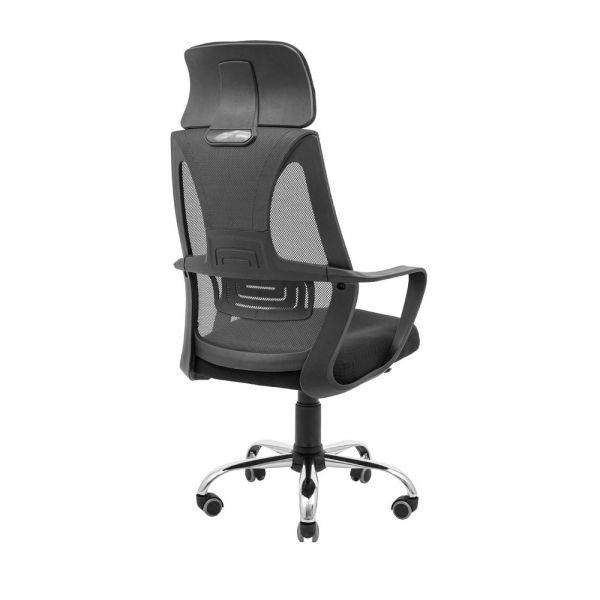 Кресло офисное Richman Профи Хром Пиастра сетка Черный/Серый (1634586) - фото 4