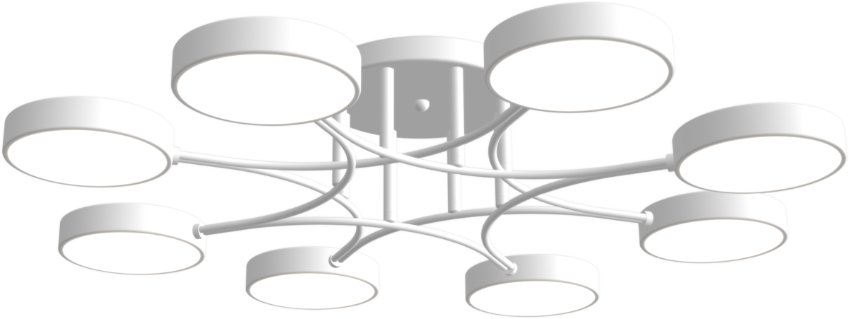 Люстра потолочная светодиодная Lighthouse SRS-19474/8 WT Белый