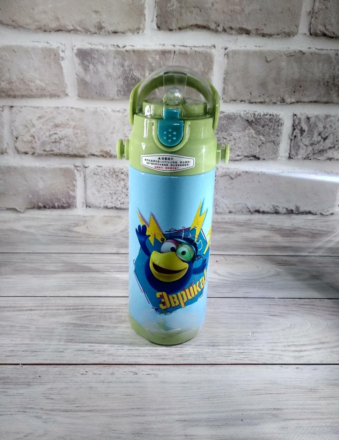 Детский термос Stenson MT208850 с трубочкой нержавеющая сталь 350 мл (17943927)