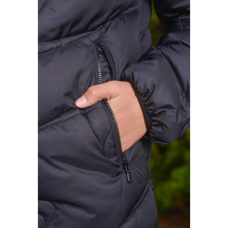 Пуховик детский зимний Волна лебединый пух 134 см Синий (2713554339) - фото 3 Пуховик детский зимний Волна лебединый пух 134 см Синий (2713554339) - фото 3