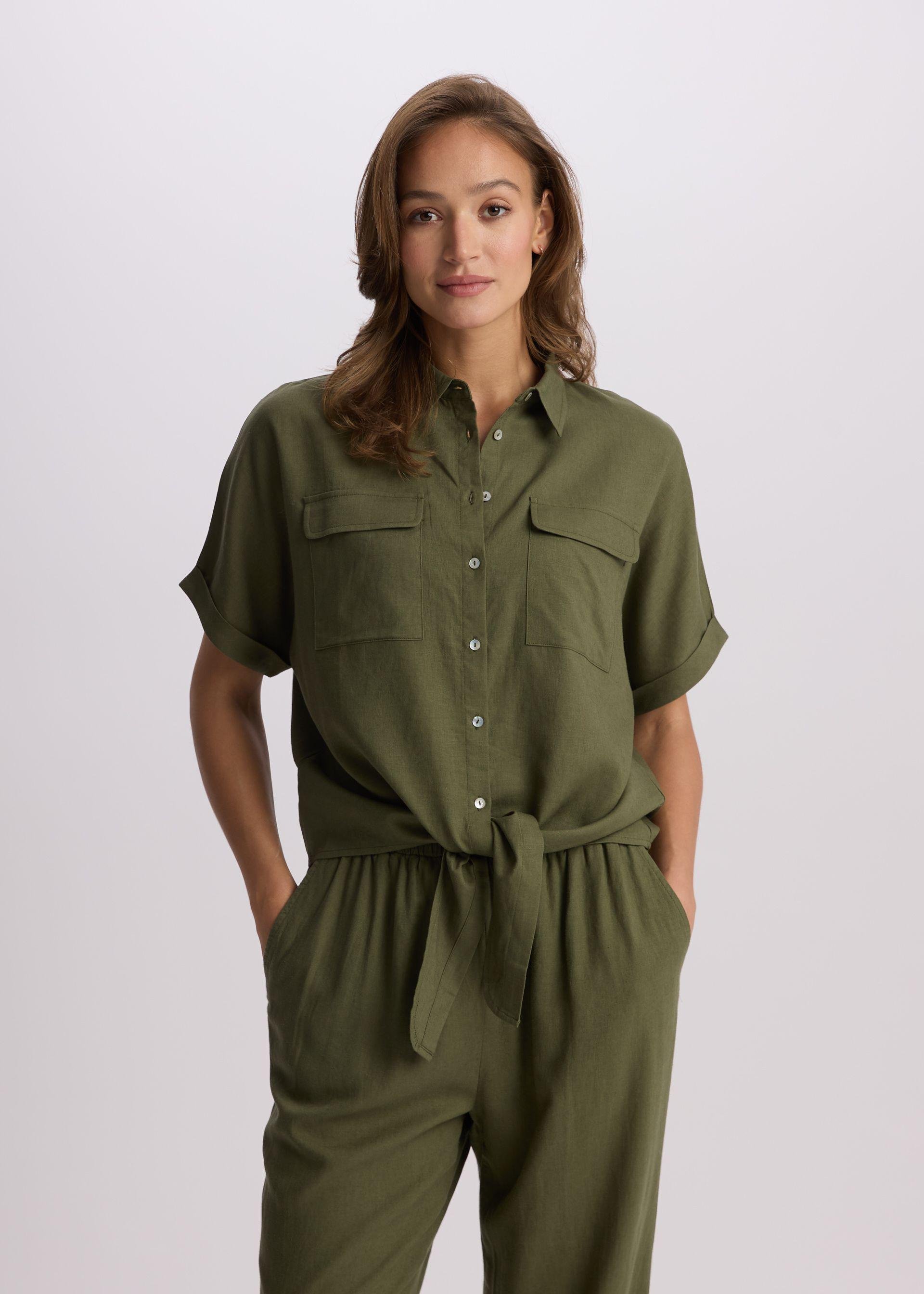 Рубашка женская Diverse MELEMI XL Хаки (5905384127341)