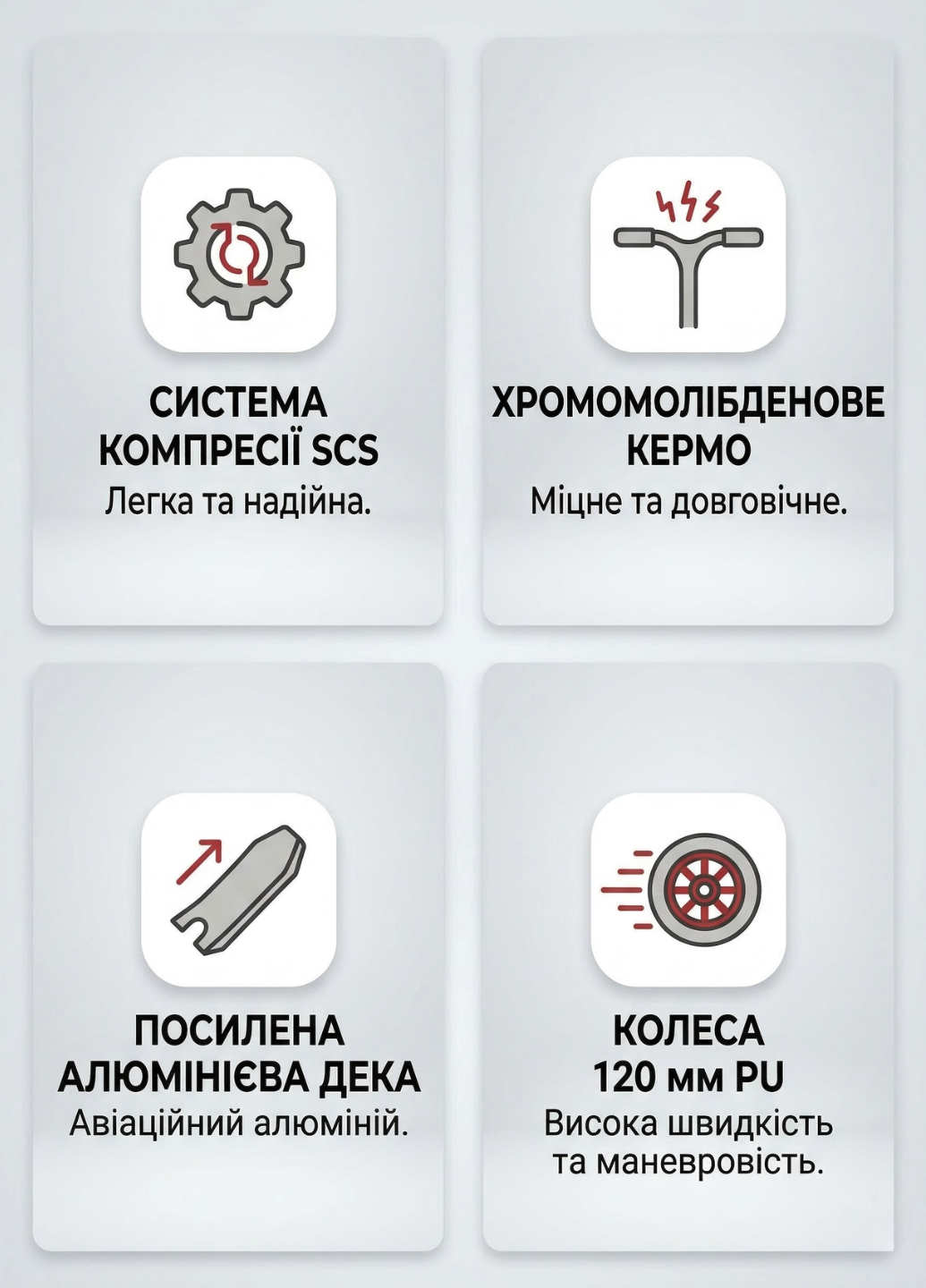 Самокат трюковой подростковый профессиональный Explore ACRO Red (EXPLORE-ACRO-RD) - фото 2