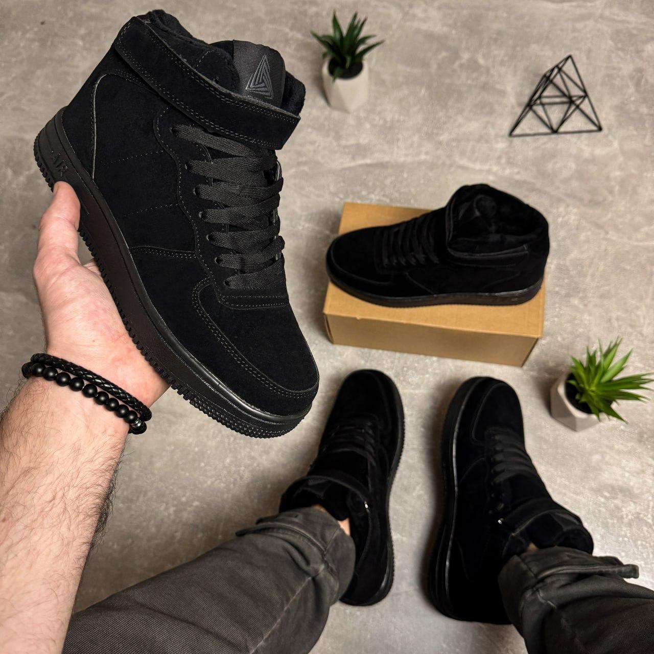 Кросівки чоловічі зимові із замші повсякденні Stilli р. 42 27 см Чорний (MW5011 42) - фото 2 Кросівки чоловічі зимові із замші повсякденні Stilli р. 42 27 см Чорний (MW5011 42) - фото 2