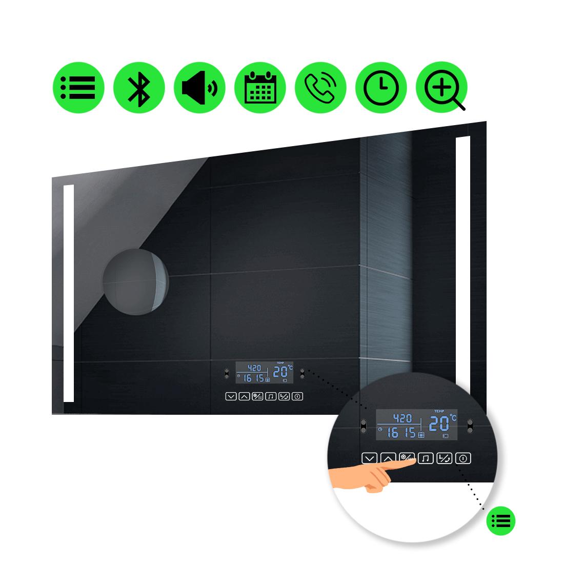 LED-зеркало 70x60 см с Smart-блоком и линзой без подсветки Adelita (Adelitag21)