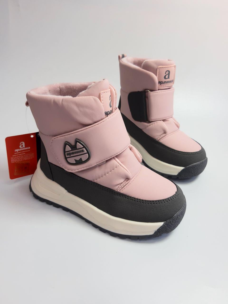 Ботинки зимние Apawwa для девочки р. 32 20,7 см Розовый (1542 pink)
