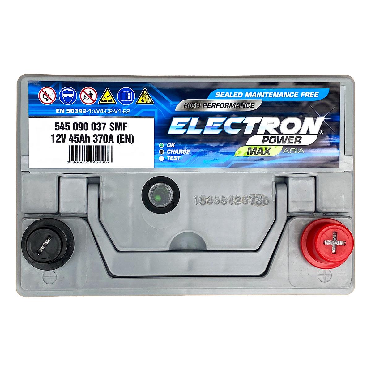 Акумулятор автомобільний ELECTRON POWER MAX 6СТ-45 Ah ASIA АзЕ 370А EN 545 090 037 SMF (170614) - фото 3 Акумулятор автомобільний ELECTRON POWER MAX 6СТ-45 Ah ASIA АзЕ 370А EN 545 090 037 SMF (170614) - фото 3