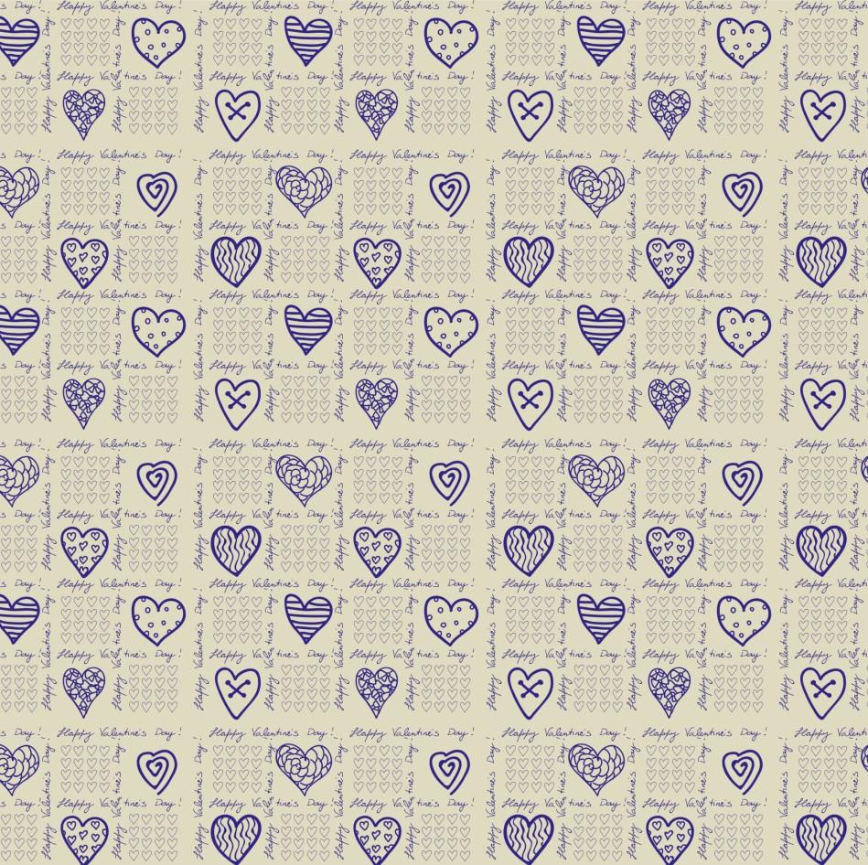 Крафт-бумага подарочная LOVE&HOME День Валентина 0,7х1 м 70 г/м2 Синий (1PAPPR113)